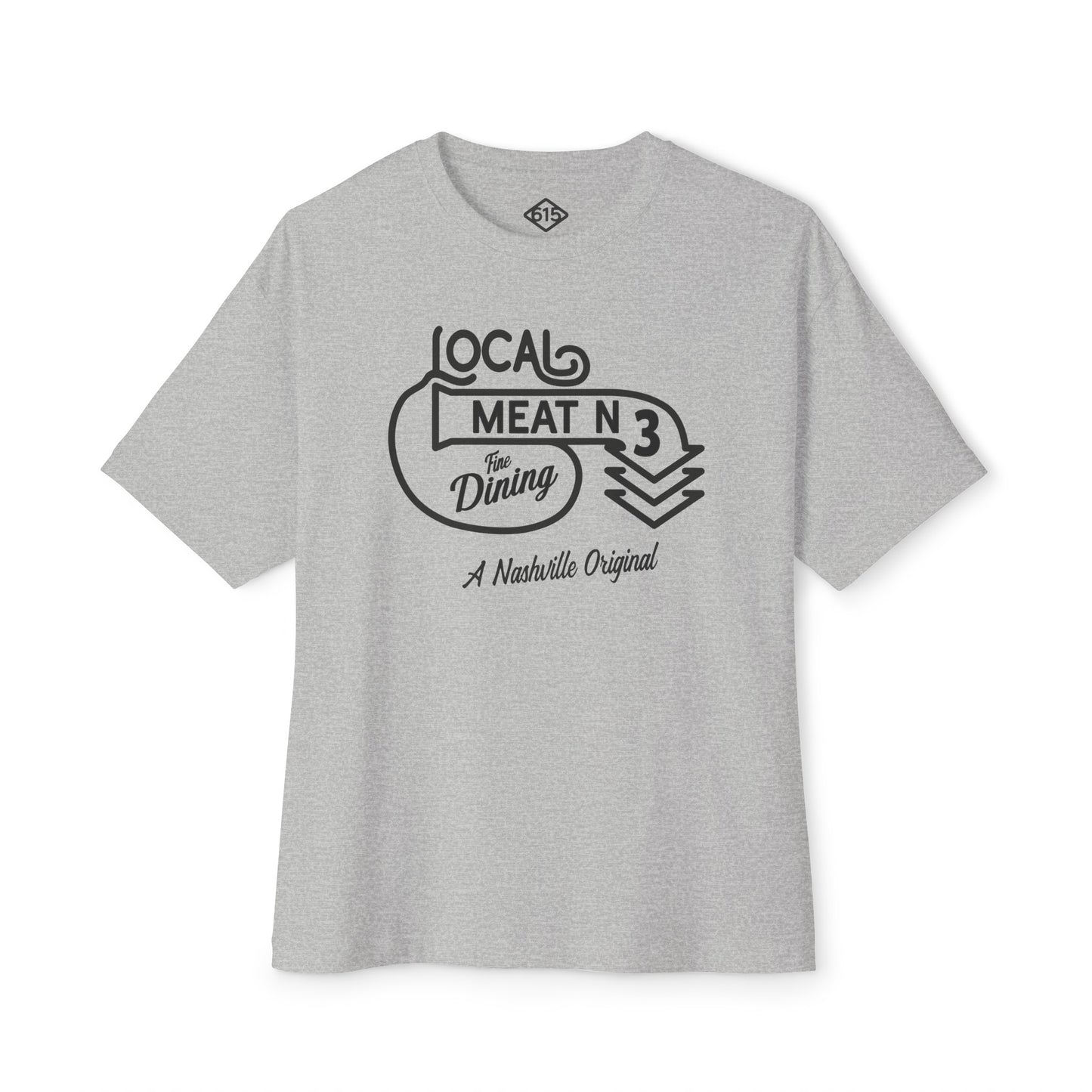 LOCAL MEAT N 3 Unisex Oversized Boxy Tee