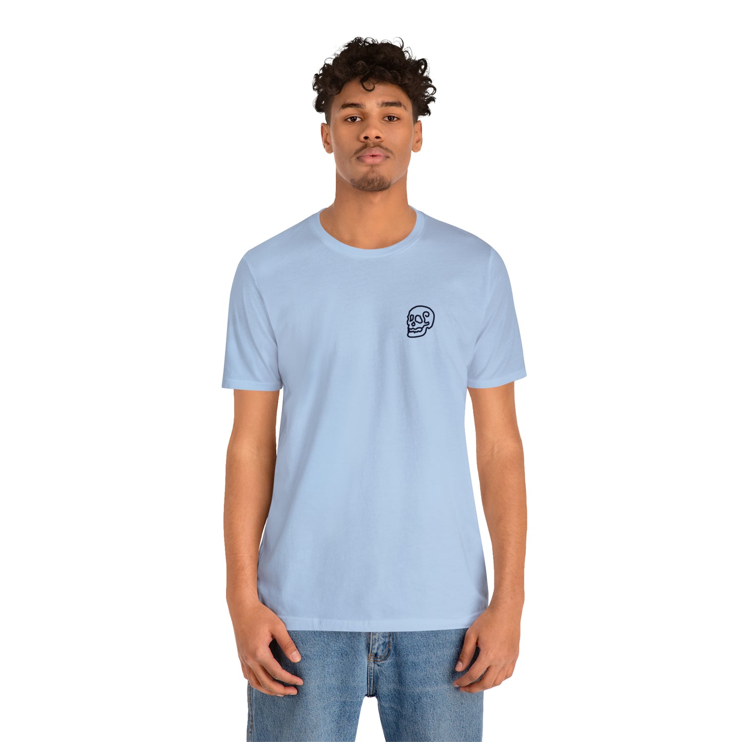 Line Skull Garment-Dyed T-shirt