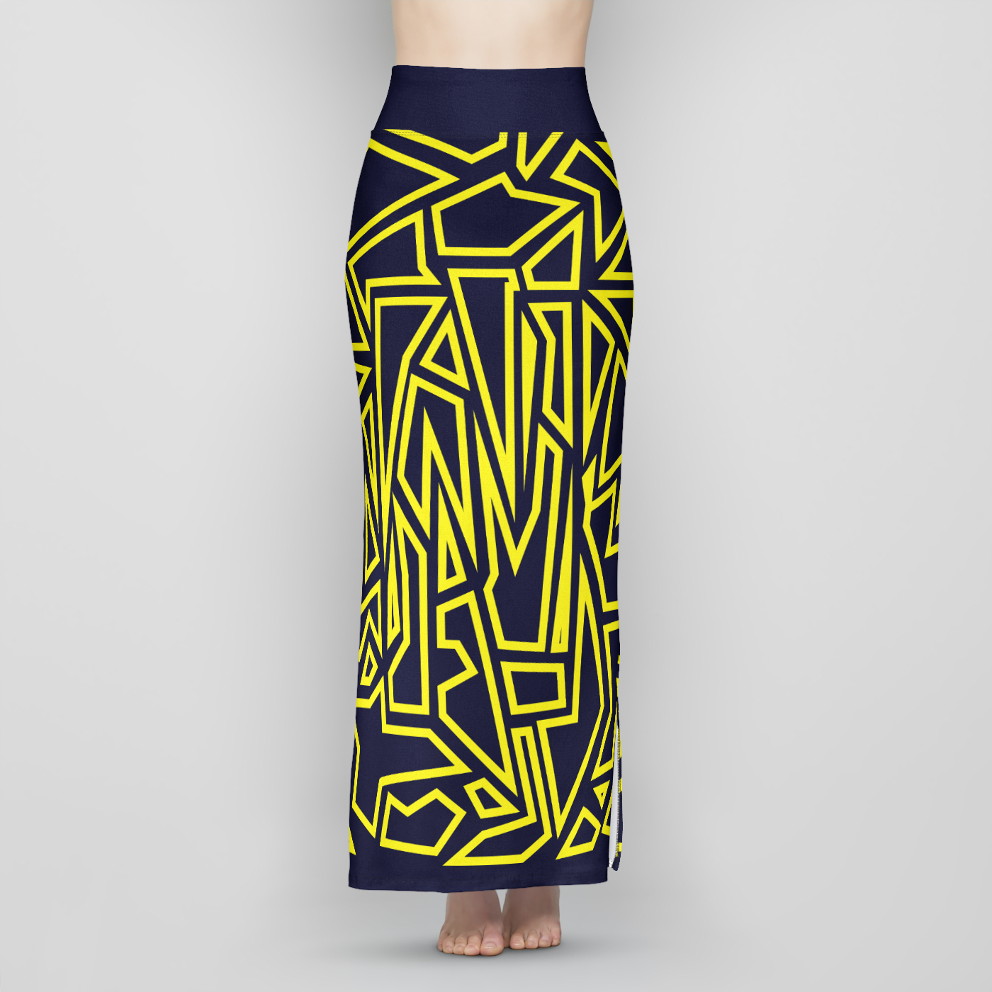 Hidden N Pattern Skirt Maxi Skirt