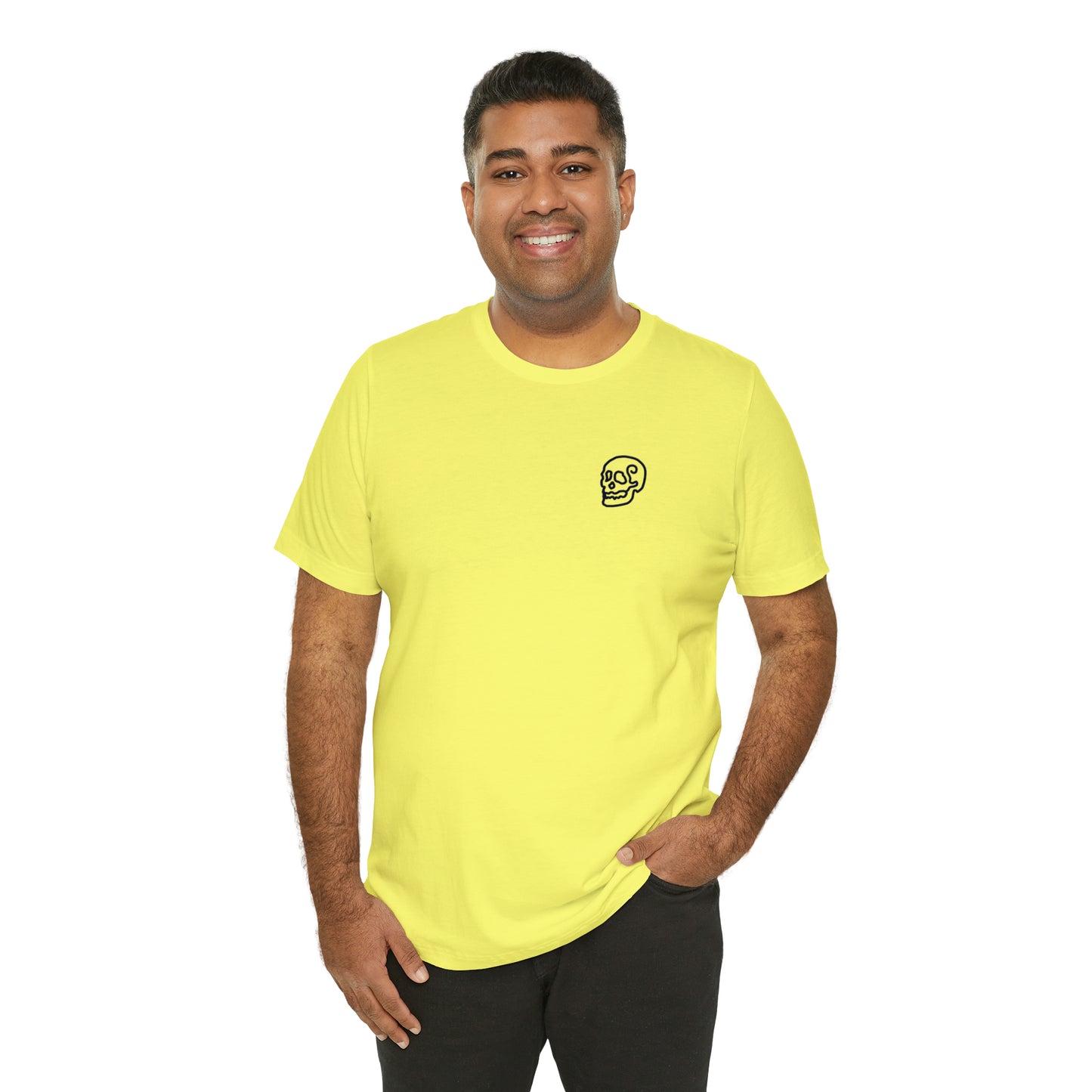 Line Skull Garment-Dyed T-shirt