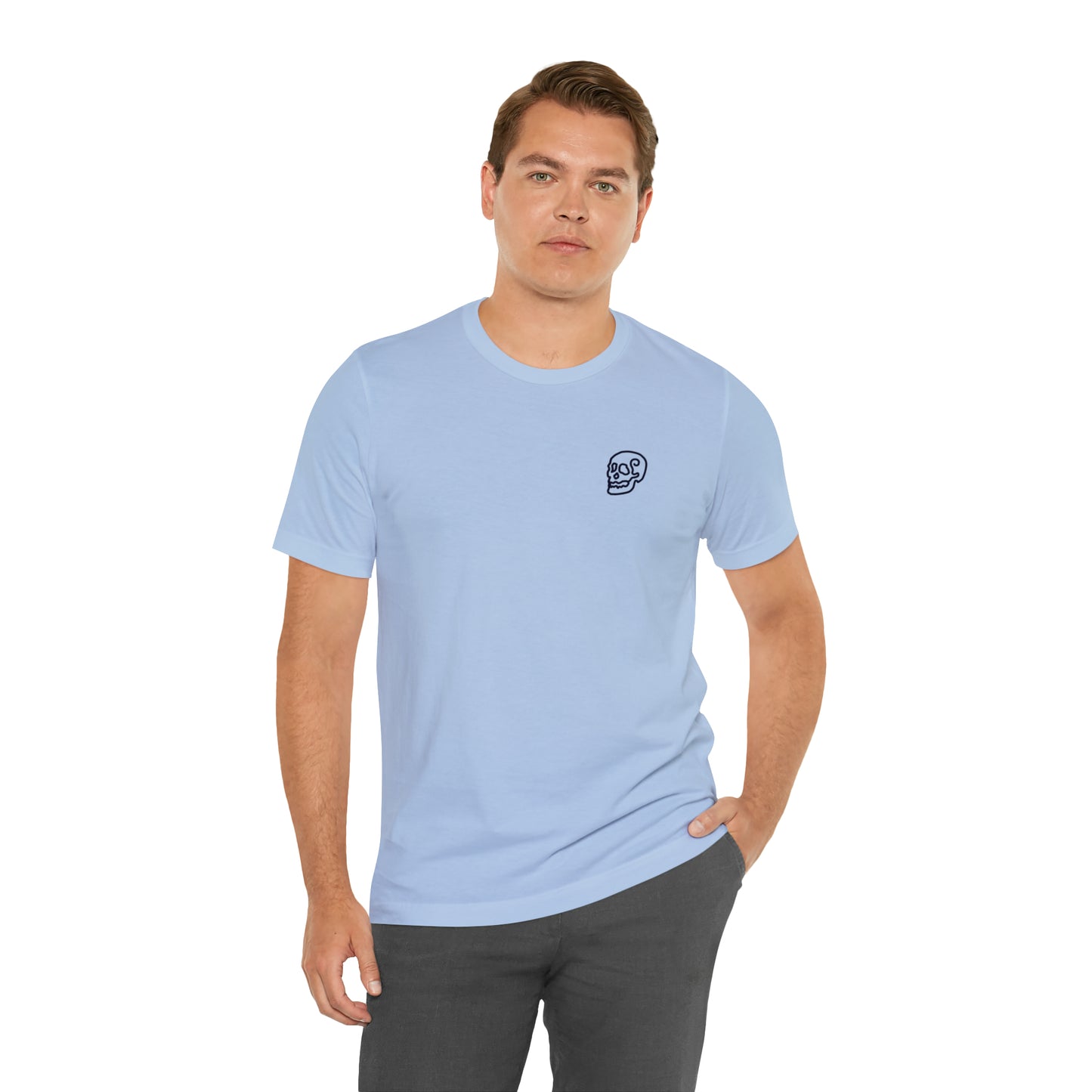 Line Skull Garment-Dyed T-shirt