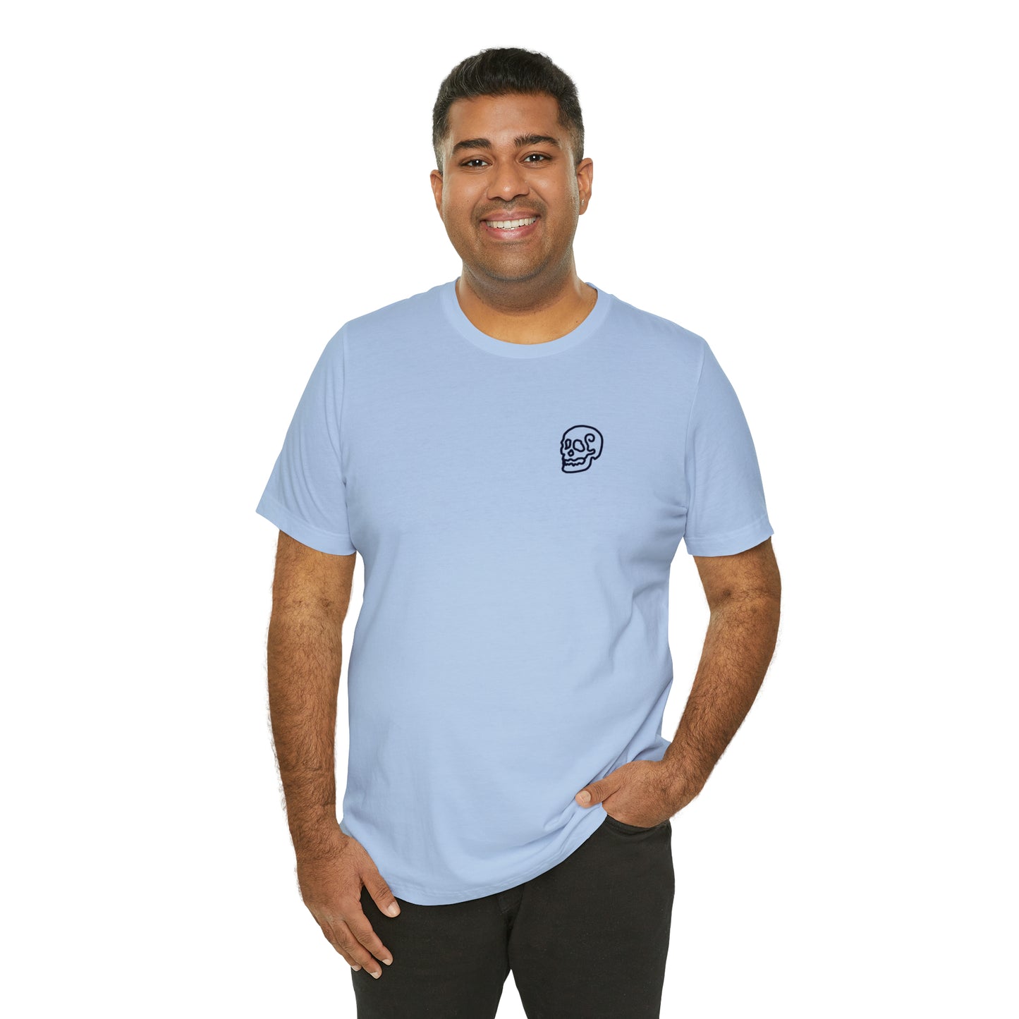 Line Skull Garment-Dyed T-shirt