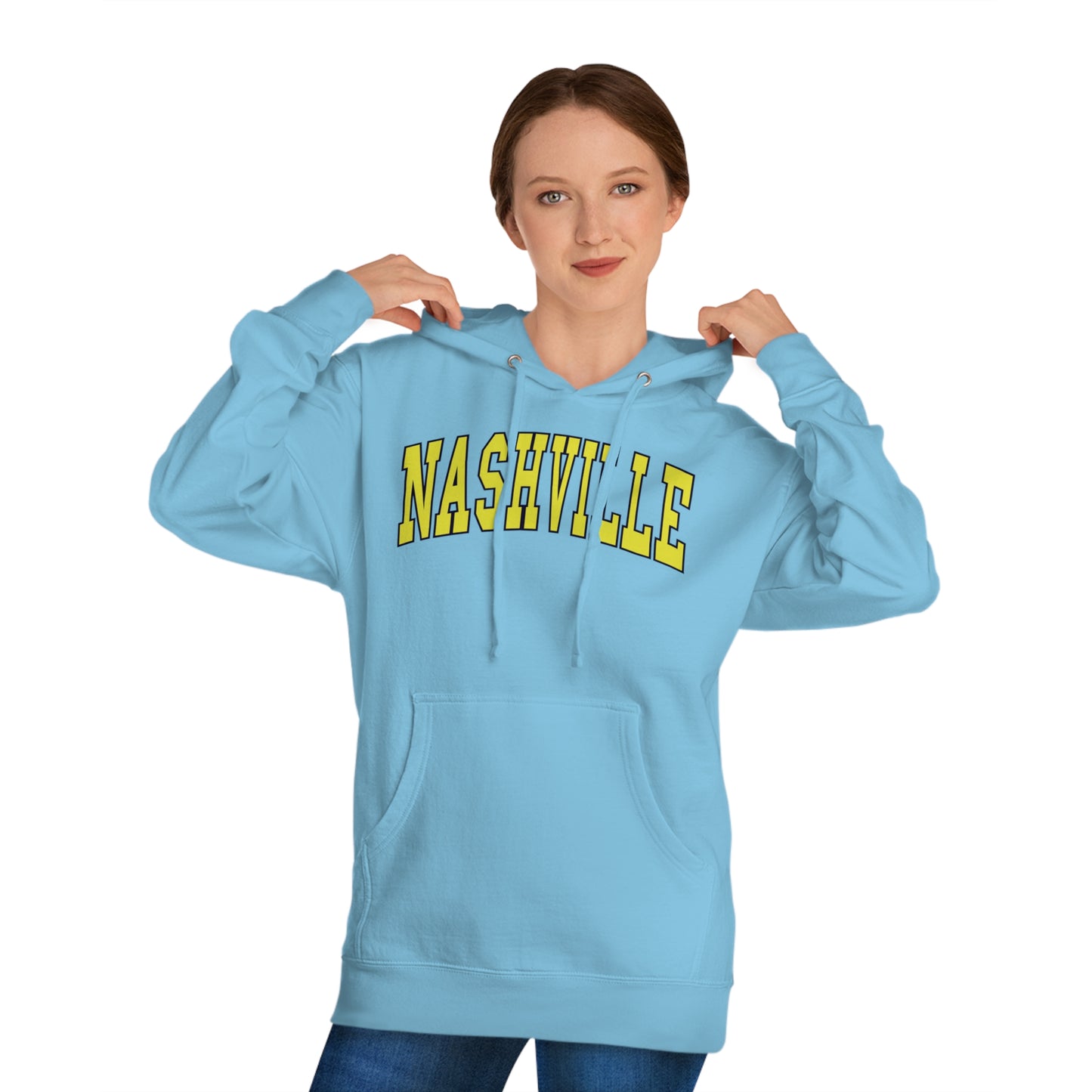 Nashville College Text Unisex Hooded Sweatshirt