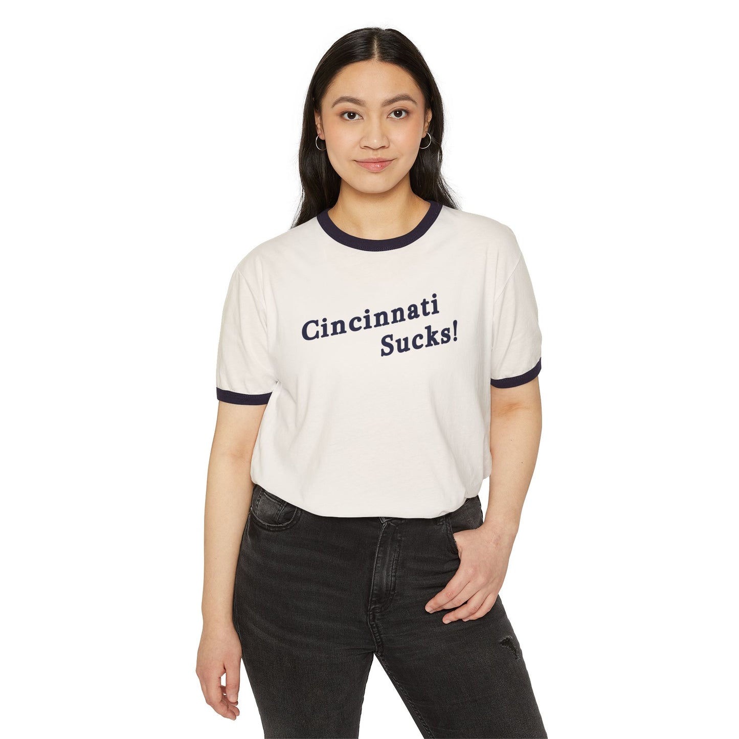 Cinci Sucks Unisex Cotton Ringer T-Shirt