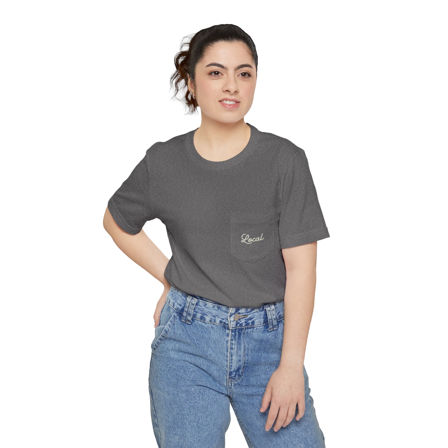 Local Script Unisex Pocket Tee