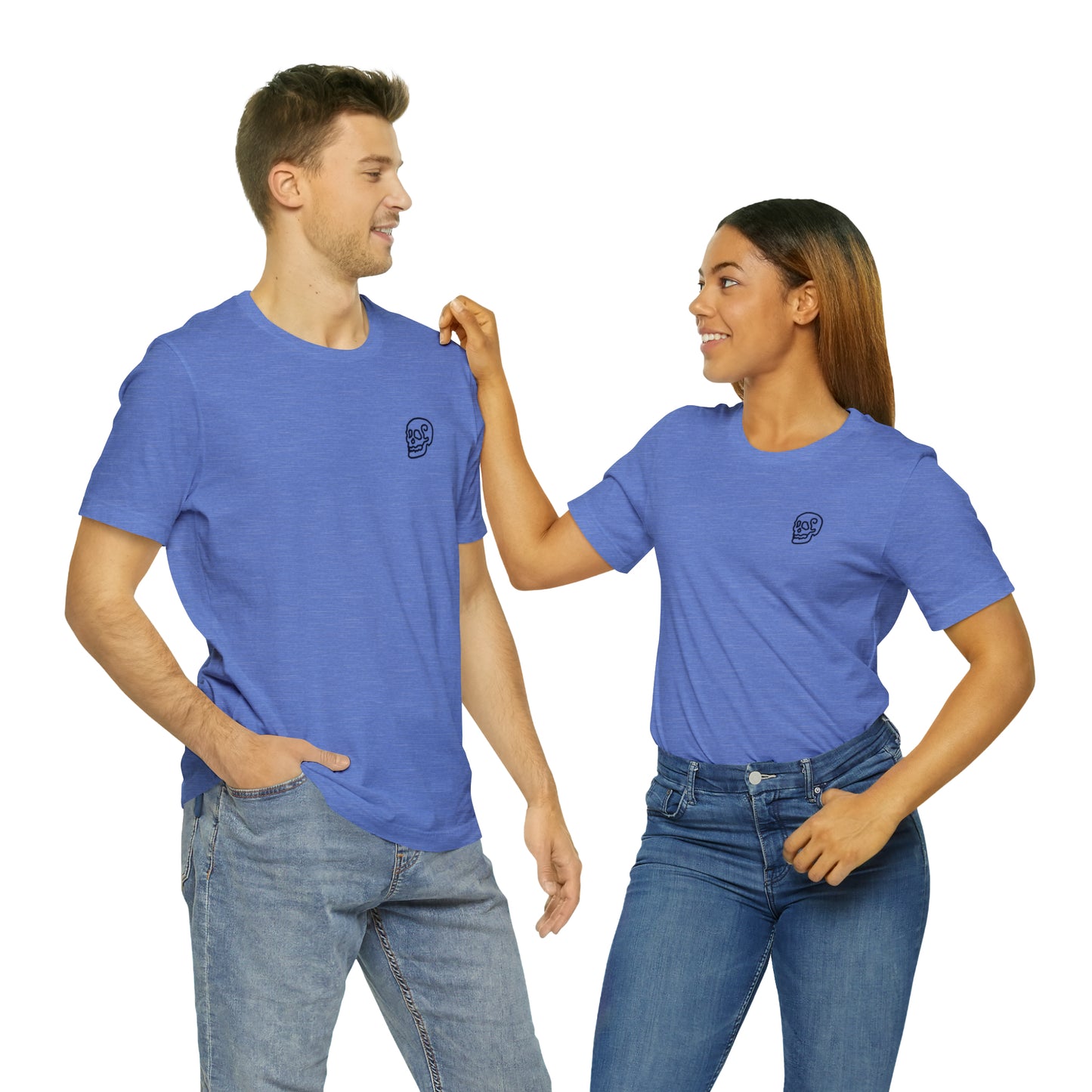 Line Skull Garment-Dyed T-shirt