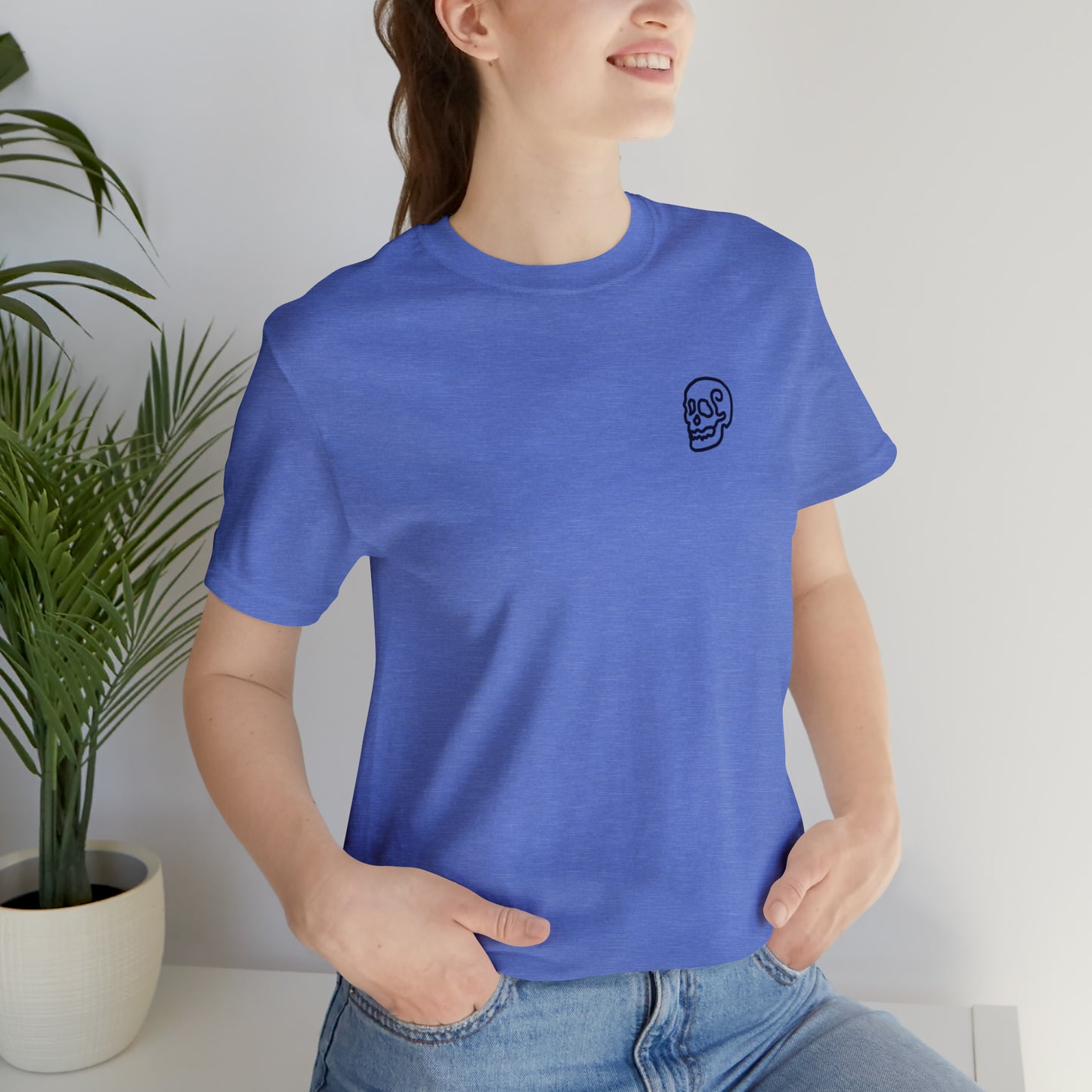 Line Skull Garment-Dyed T-shirt