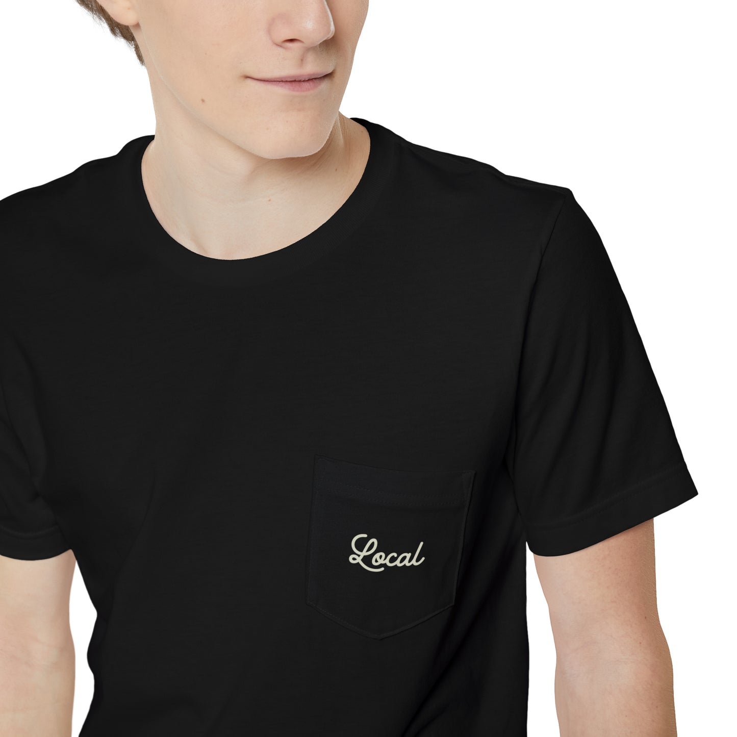 Local Script Unisex Pocket Tee