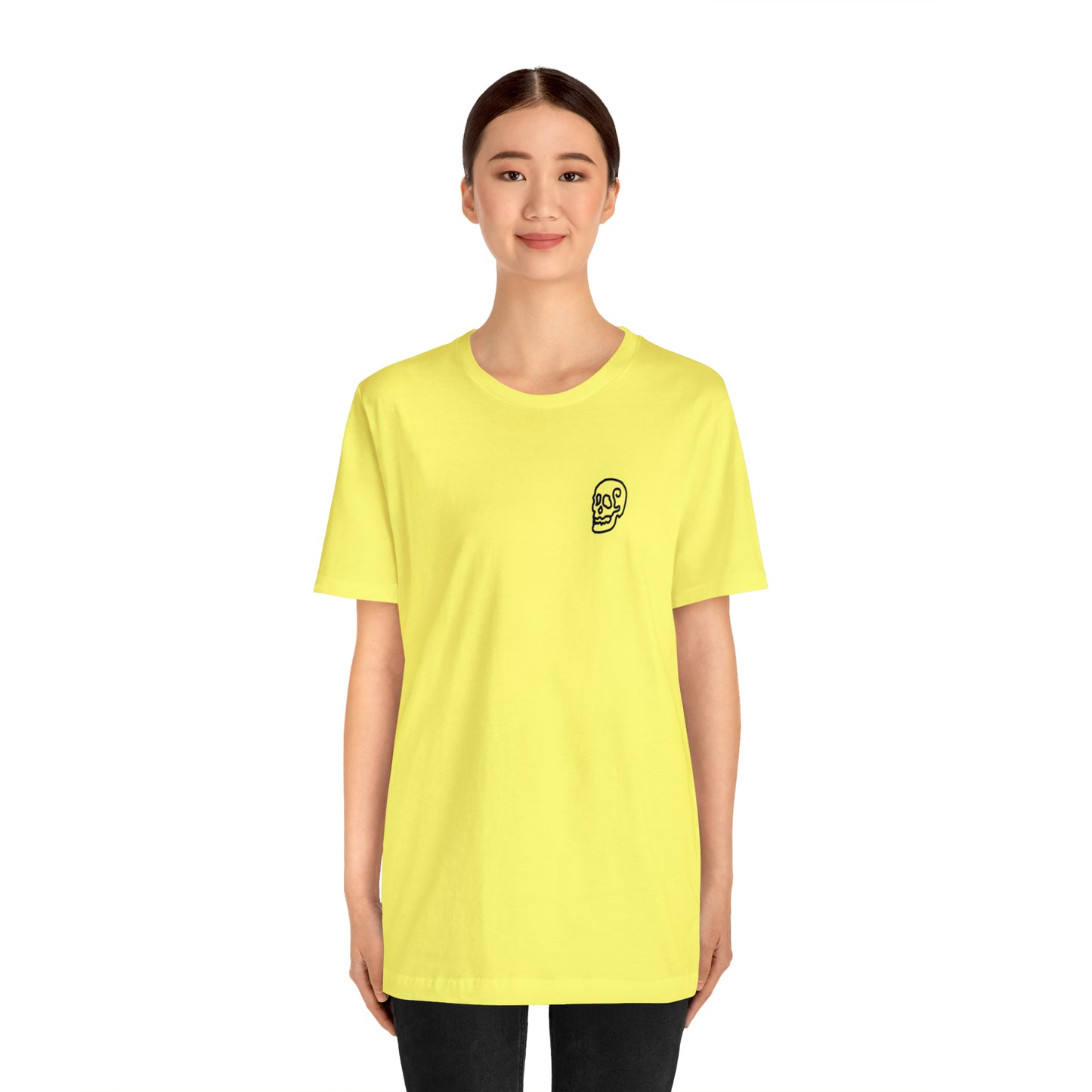 Line Skull Garment-Dyed T-shirt