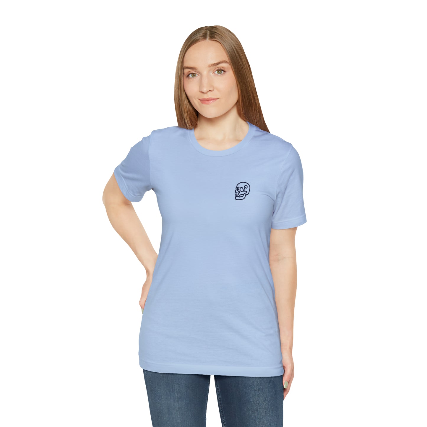 Line Skull Garment-Dyed T-shirt