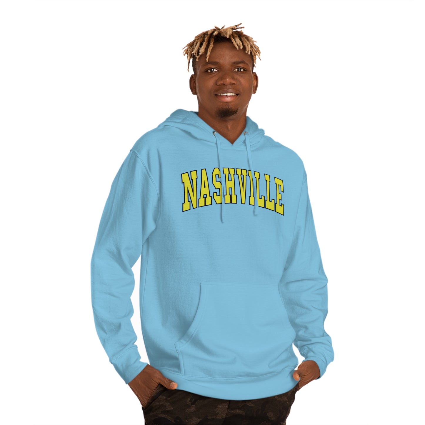 Nashville College Text Unisex Hooded Sweatshirt