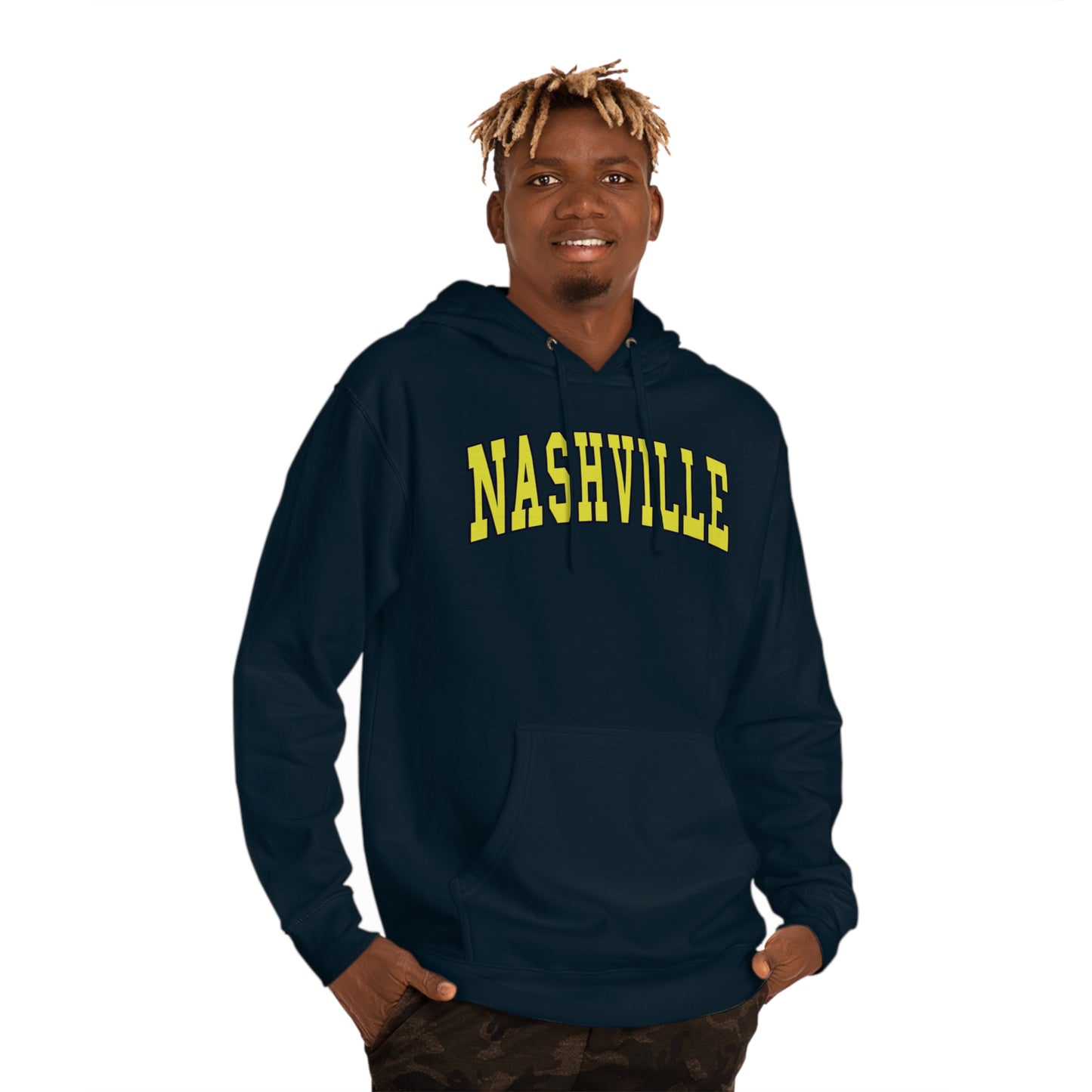 Nashville College Text Unisex Hooded Sweatshirt