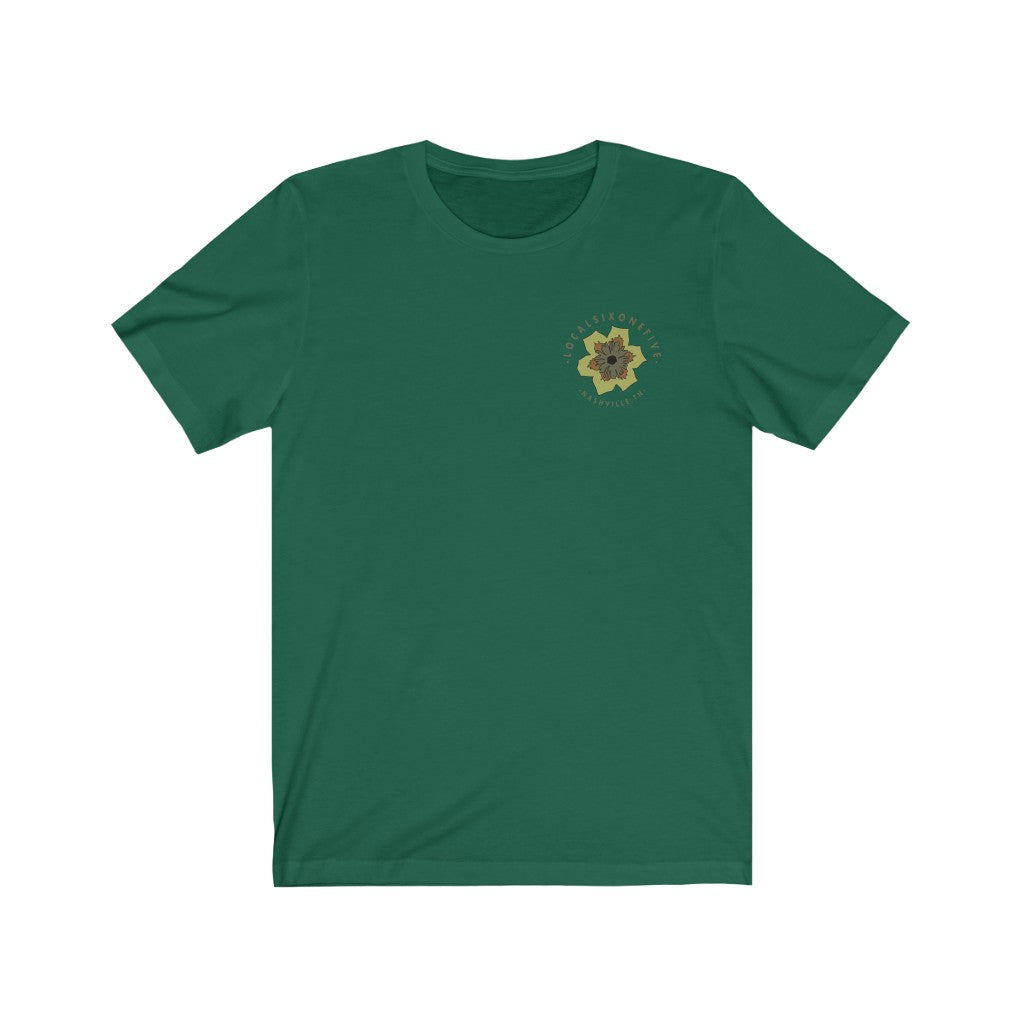 Tulip Poplar Mandala Back Print Unisex Jersey Short Sleeve Tee