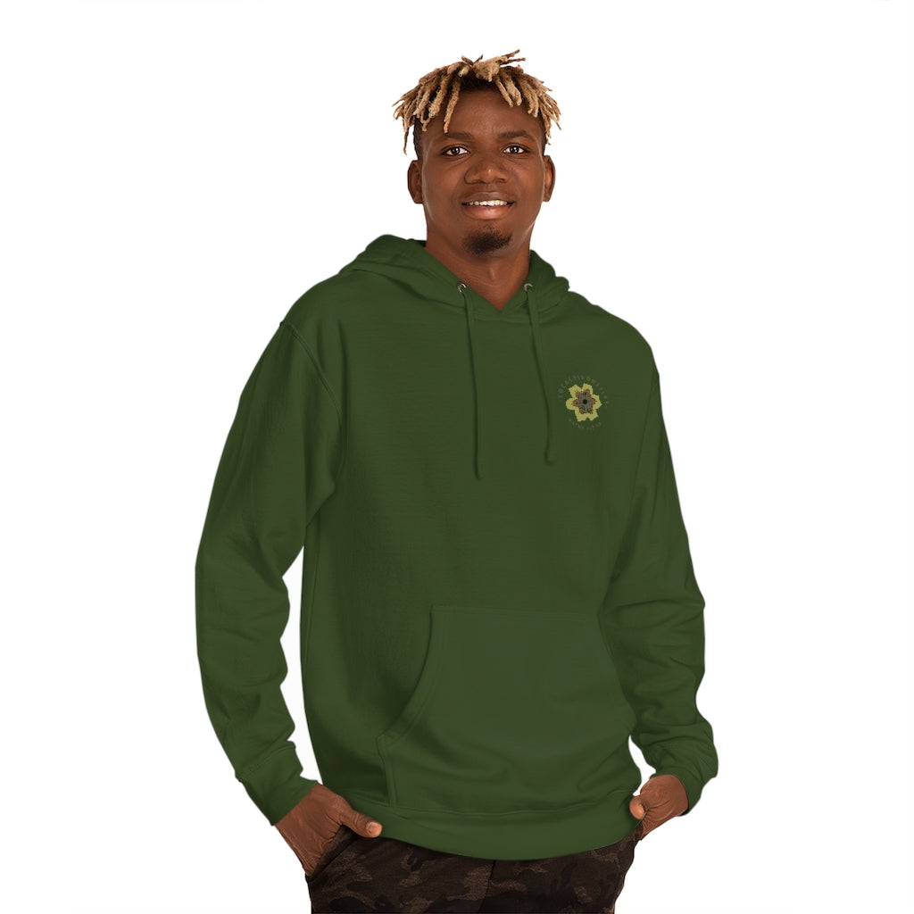 Tulip Poplar Mandala reverse graphic Unisex Hooded Sweatshirt