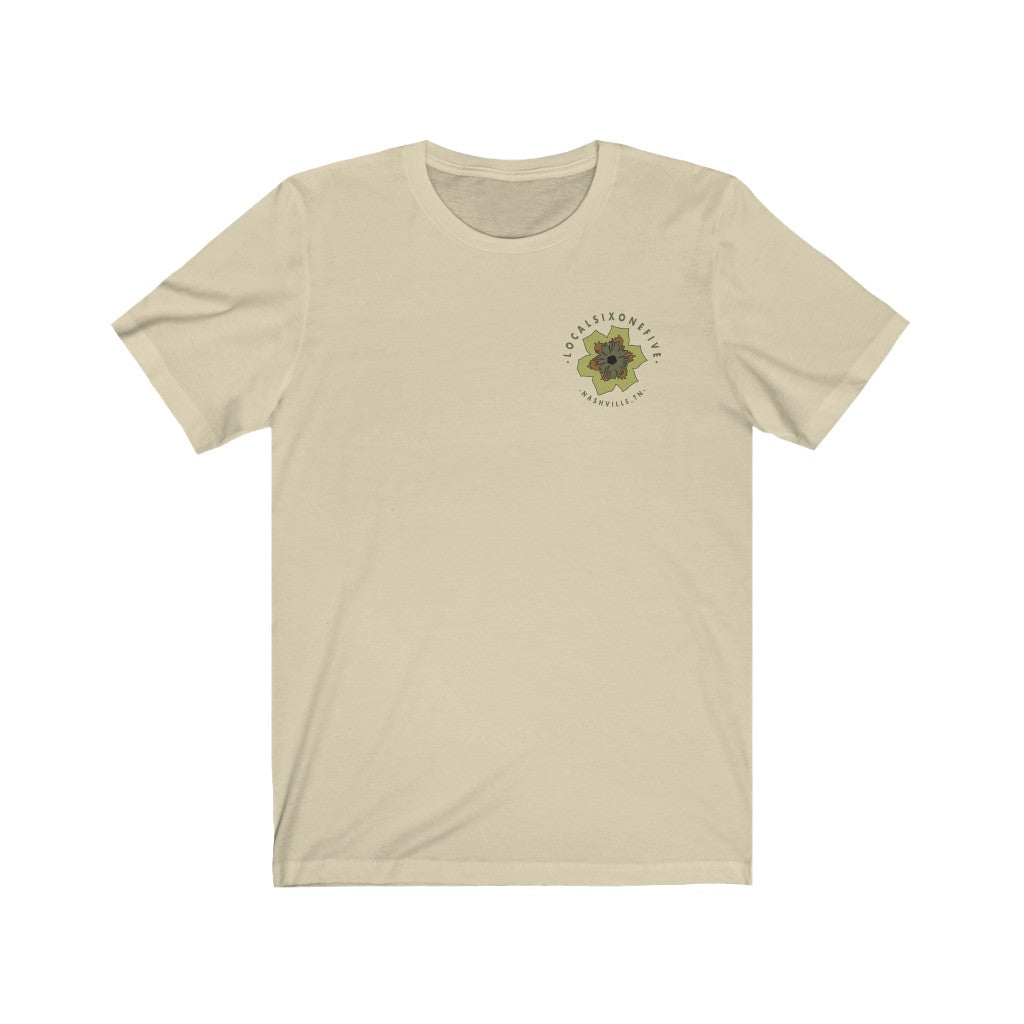 Tulip Poplar Mandala Back Print Unisex Jersey Short Sleeve Tee