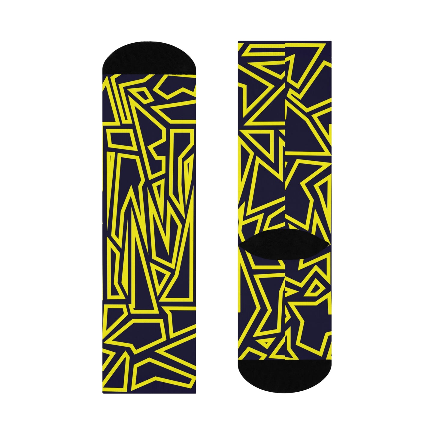Hidden N pattern Crew Socks