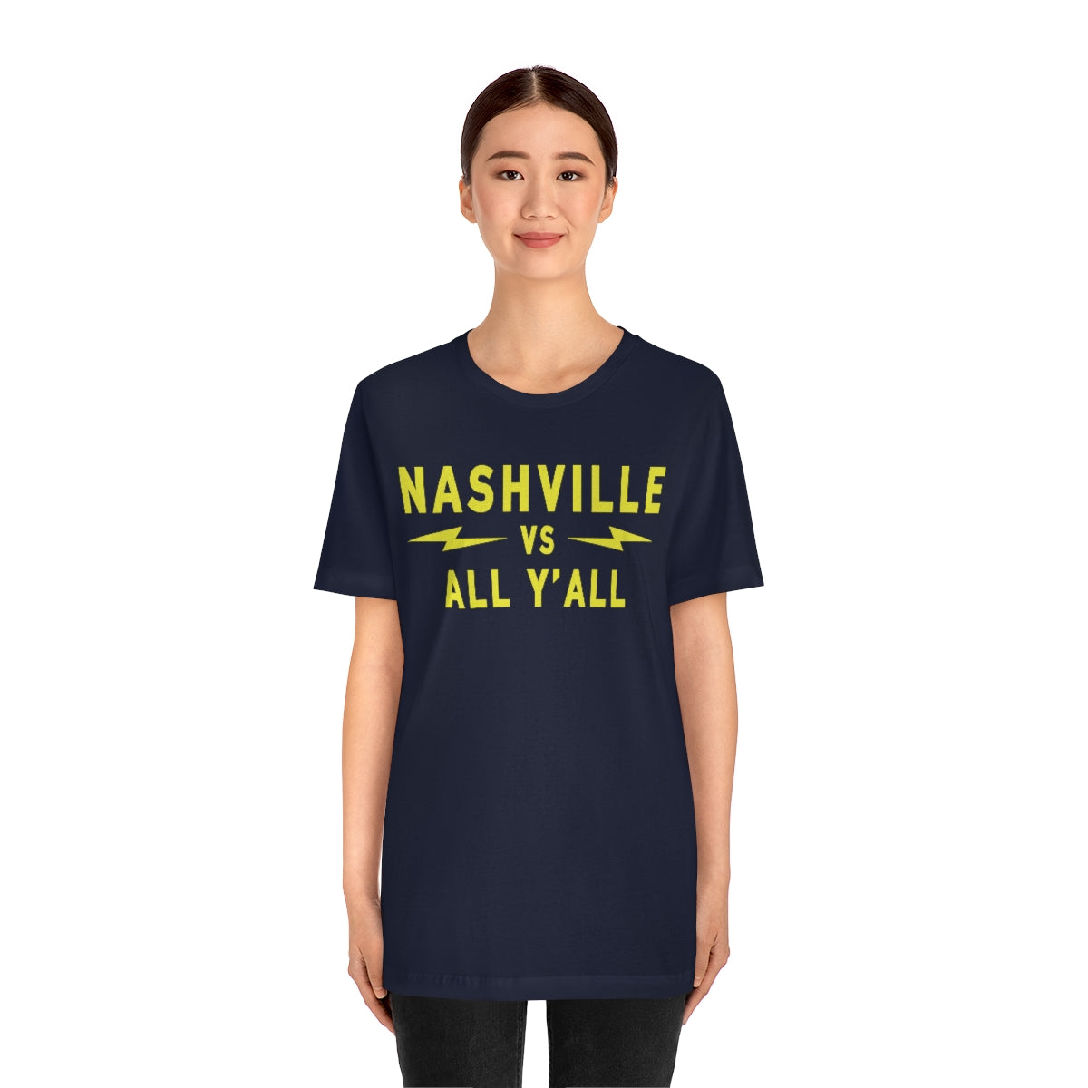 Nashville VS Modern Gold Large print Short Sleeve Tee