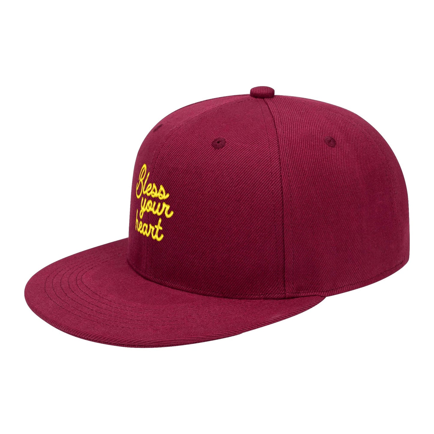 Bless Your Heart Scripted flat bill hat