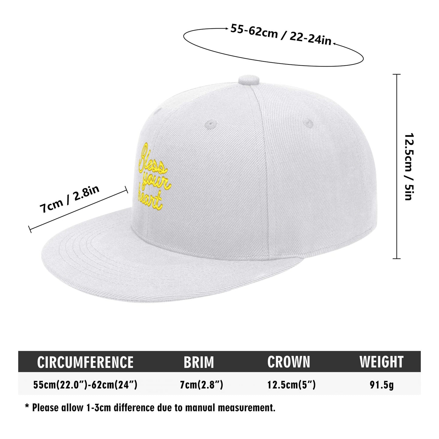 Bless Your Heart Scripted flat bill hat