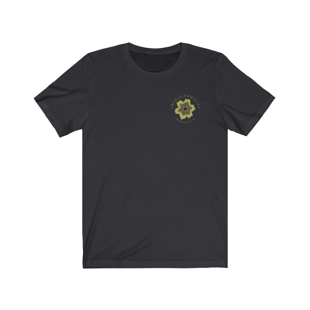 Tulip Poplar Mandala Back Print Unisex Jersey Short Sleeve Tee