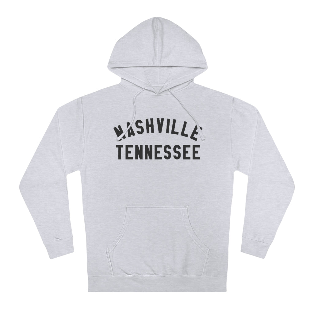 Nashville Tn Charcoal text Unisex Hooded Sweatshirt