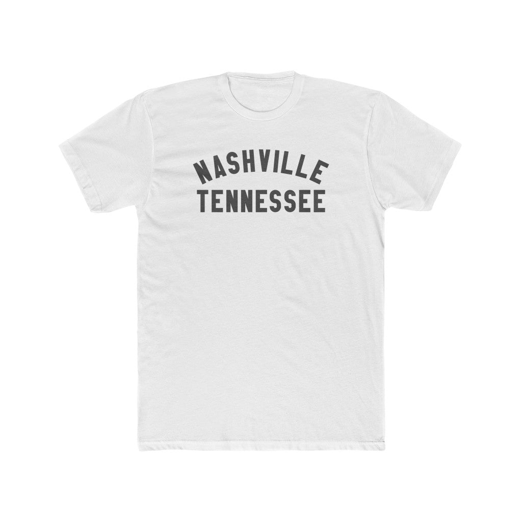 Nashville TN charcoal text Cotton Crew Tee