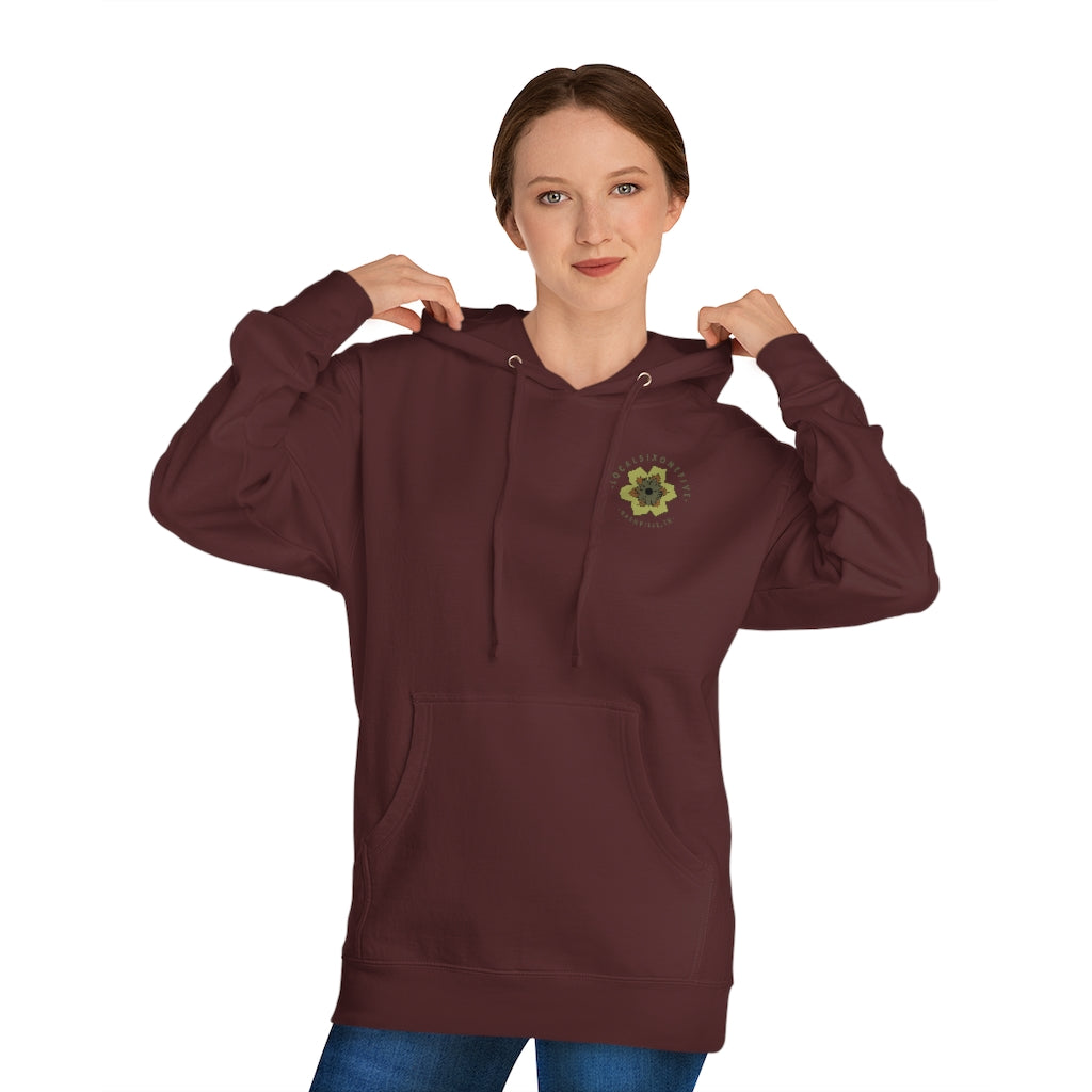 Tulip Poplar Mandala reverse graphic Unisex Hooded Sweatshirt