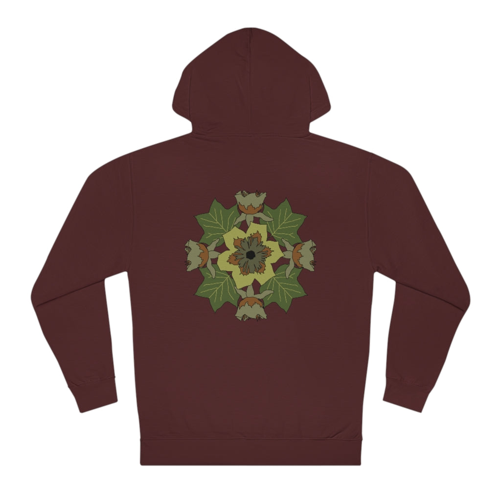 Tulip Poplar Mandala reverse graphic Unisex Hooded Sweatshirt