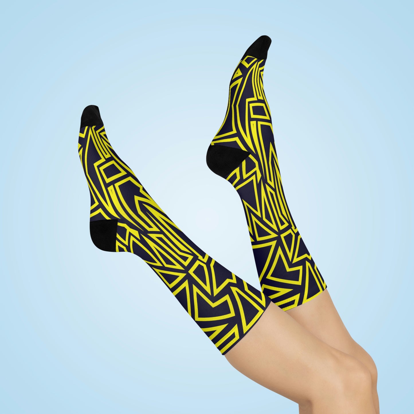 Hidden N pattern Crew Socks