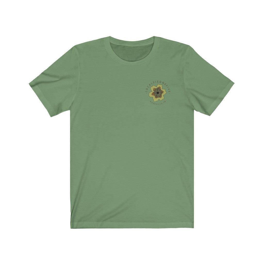 Tulip Poplar Mandala Back Print Unisex Jersey Short Sleeve Tee