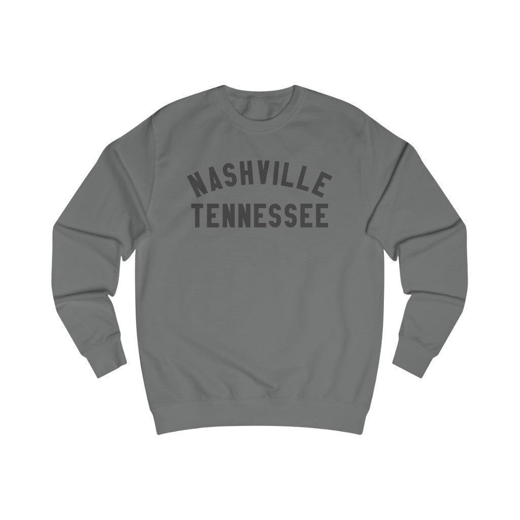 Nashville Tn charcoal text Men's Sweatshirt