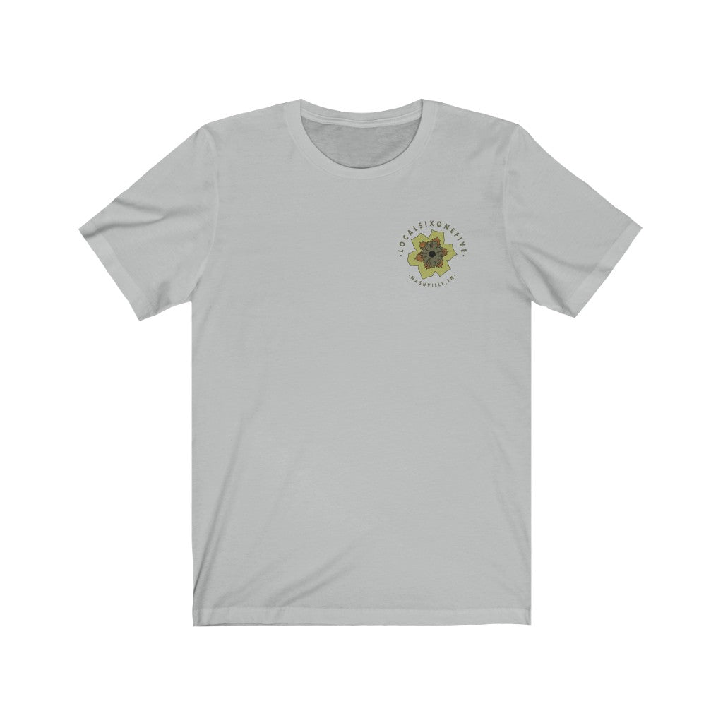 Tulip Poplar Mandala Back Print Unisex Jersey Short Sleeve Tee