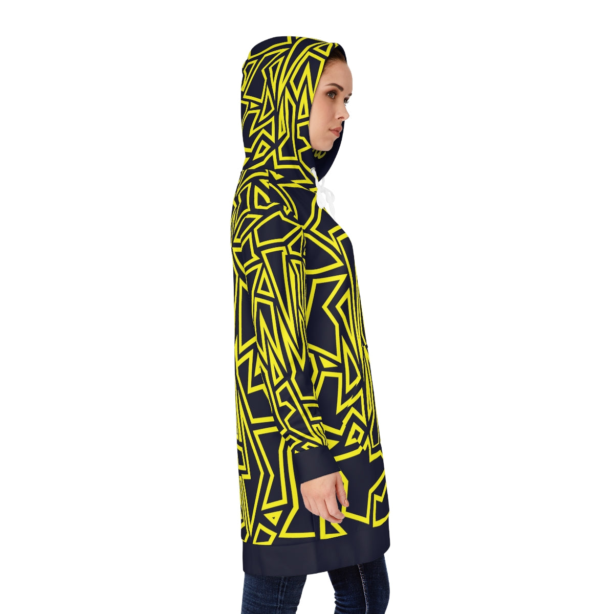 Hidden N Pattern Women's Hoodie Dress