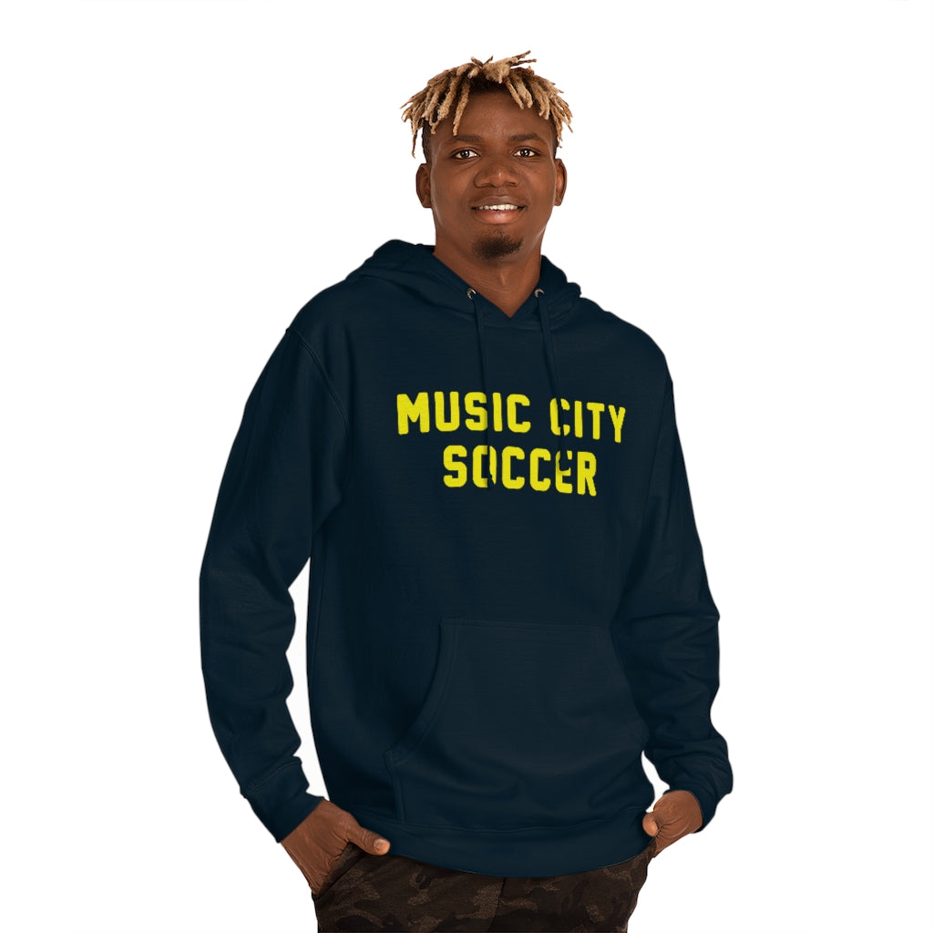 Music City Soccer Basic Text Unisex Hooded Sweatshirt