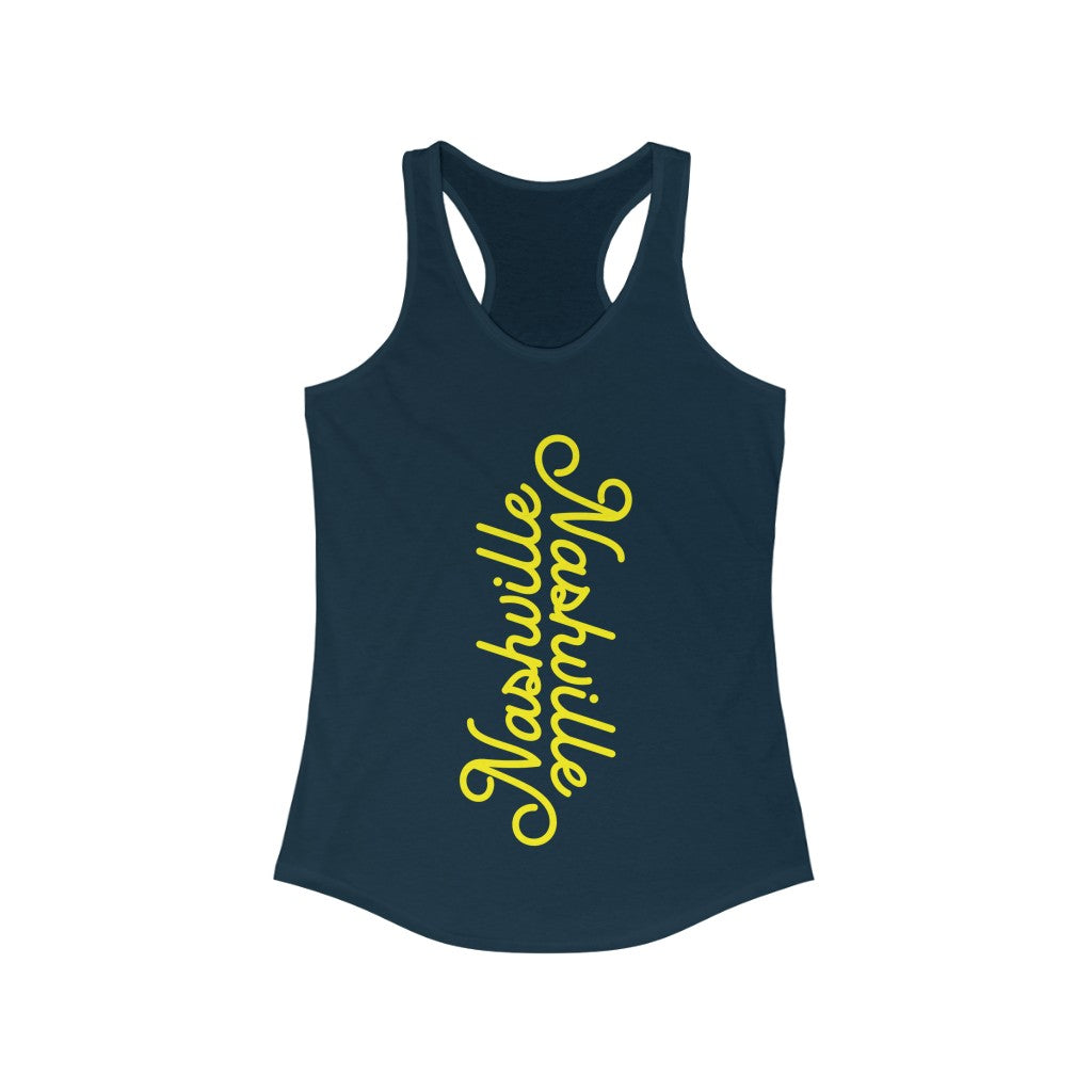 Nashville Script Side by Side Women's Racerback Tank