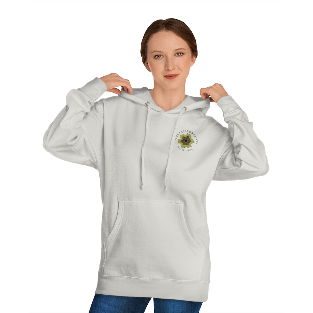 Tulip Poplar Mandala reverse graphic Unisex Hooded Sweatshirt