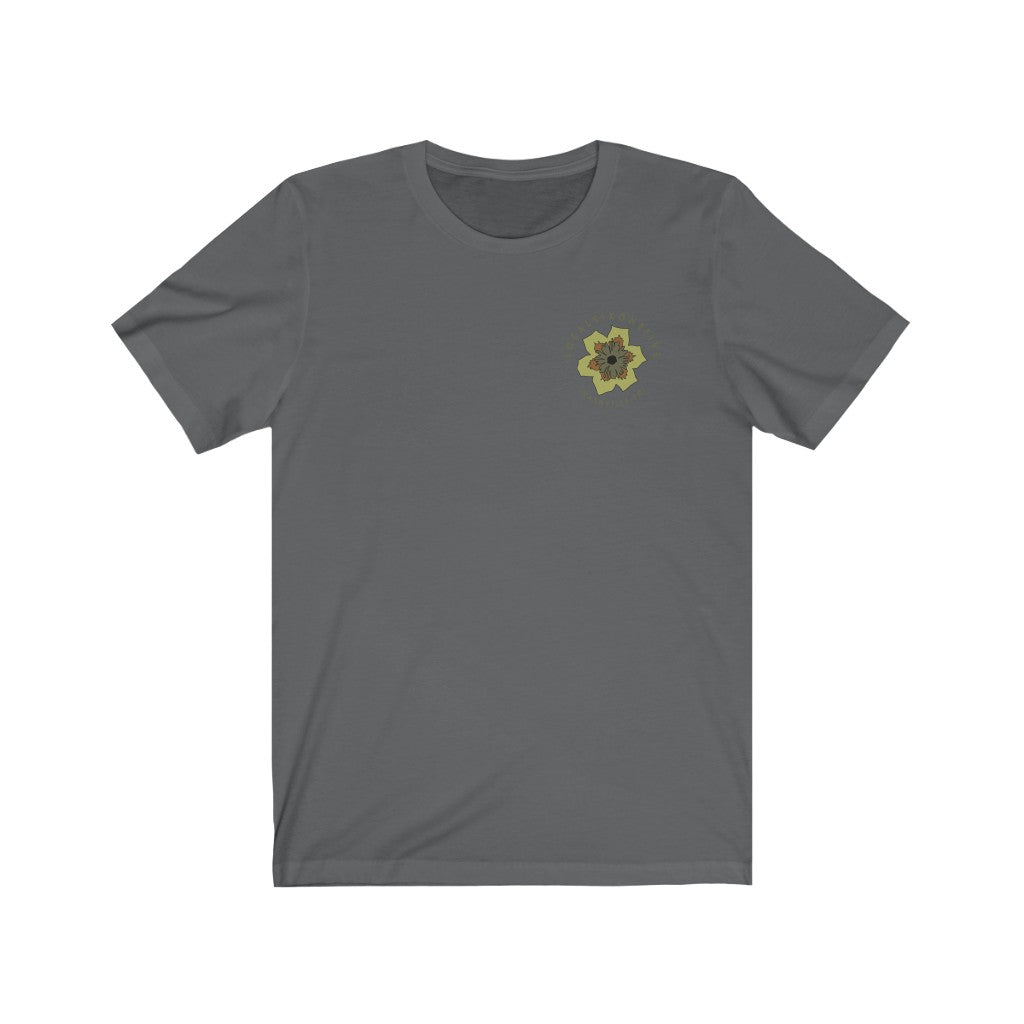 Tulip Poplar Mandala Back Print Unisex Jersey Short Sleeve Tee