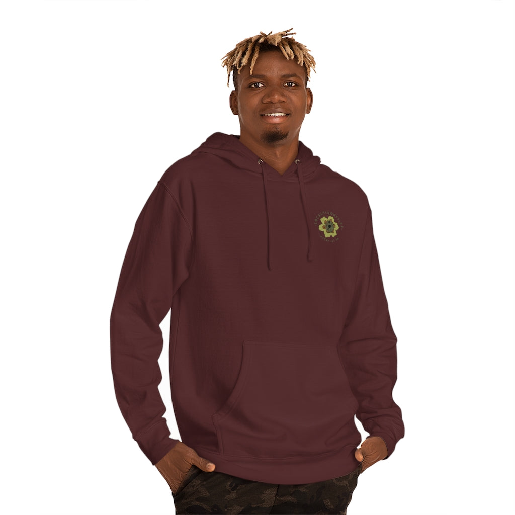 Tulip Poplar Mandala reverse graphic Unisex Hooded Sweatshirt