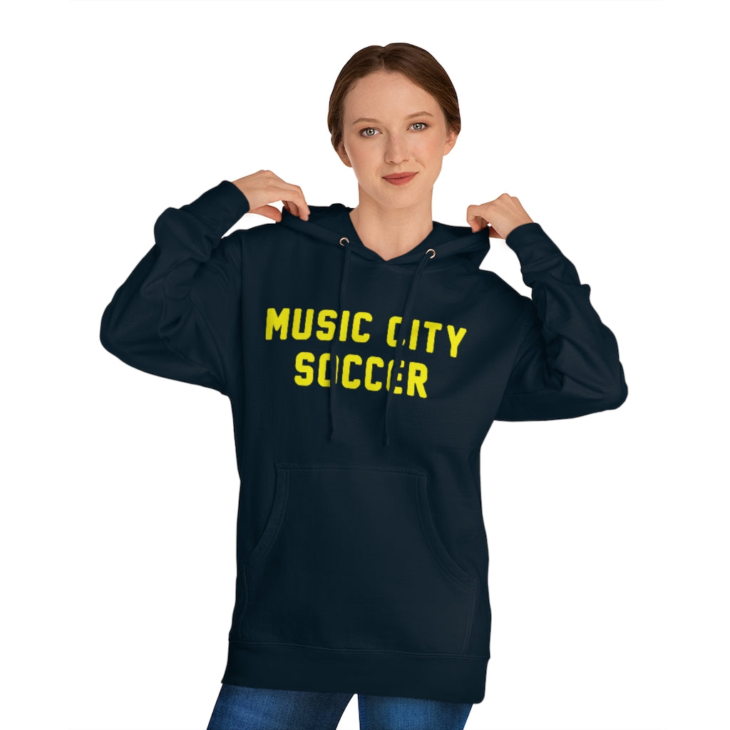 Music City Soccer Basic Text Unisex Hooded Sweatshirt