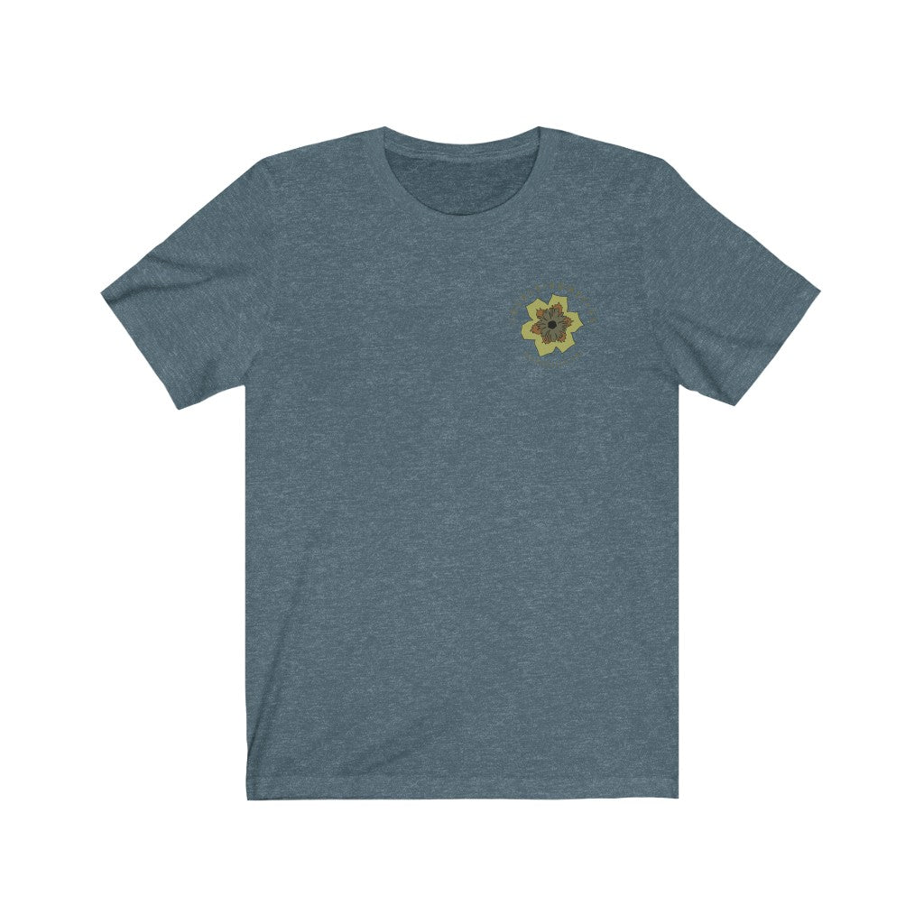 Tulip Poplar Mandala Back Print Unisex Jersey Short Sleeve Tee