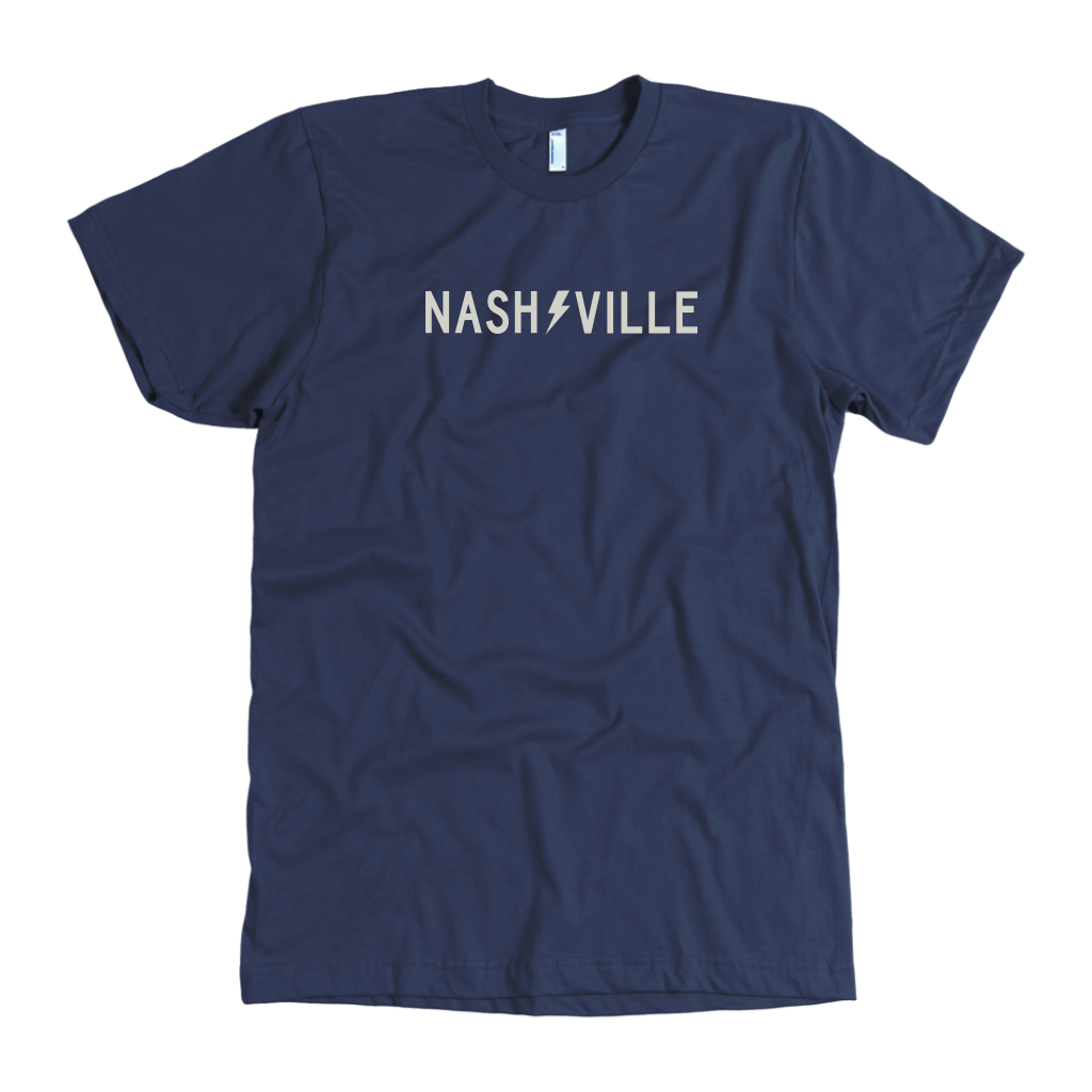 Nash-Ville Grey text T shirt