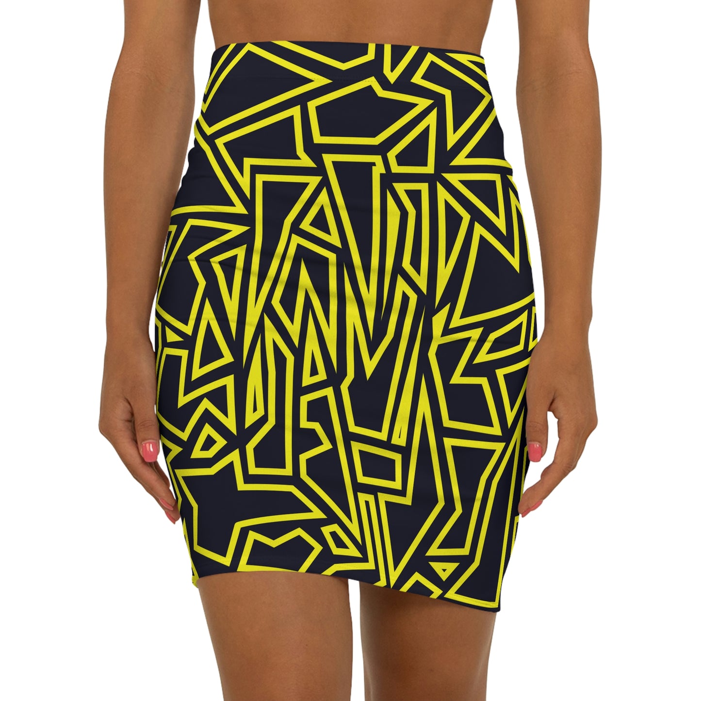 Hidden N print Women's Mini Skirt