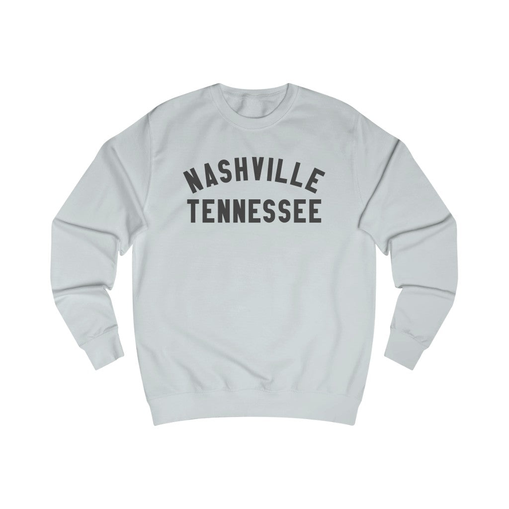 Nashville Tn charcoal text Men's Sweatshirt