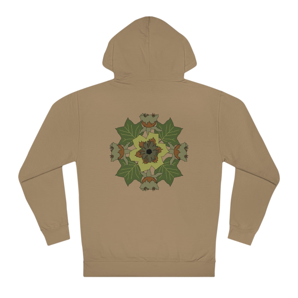 Tulip Poplar Mandala reverse graphic Unisex Hooded Sweatshirt