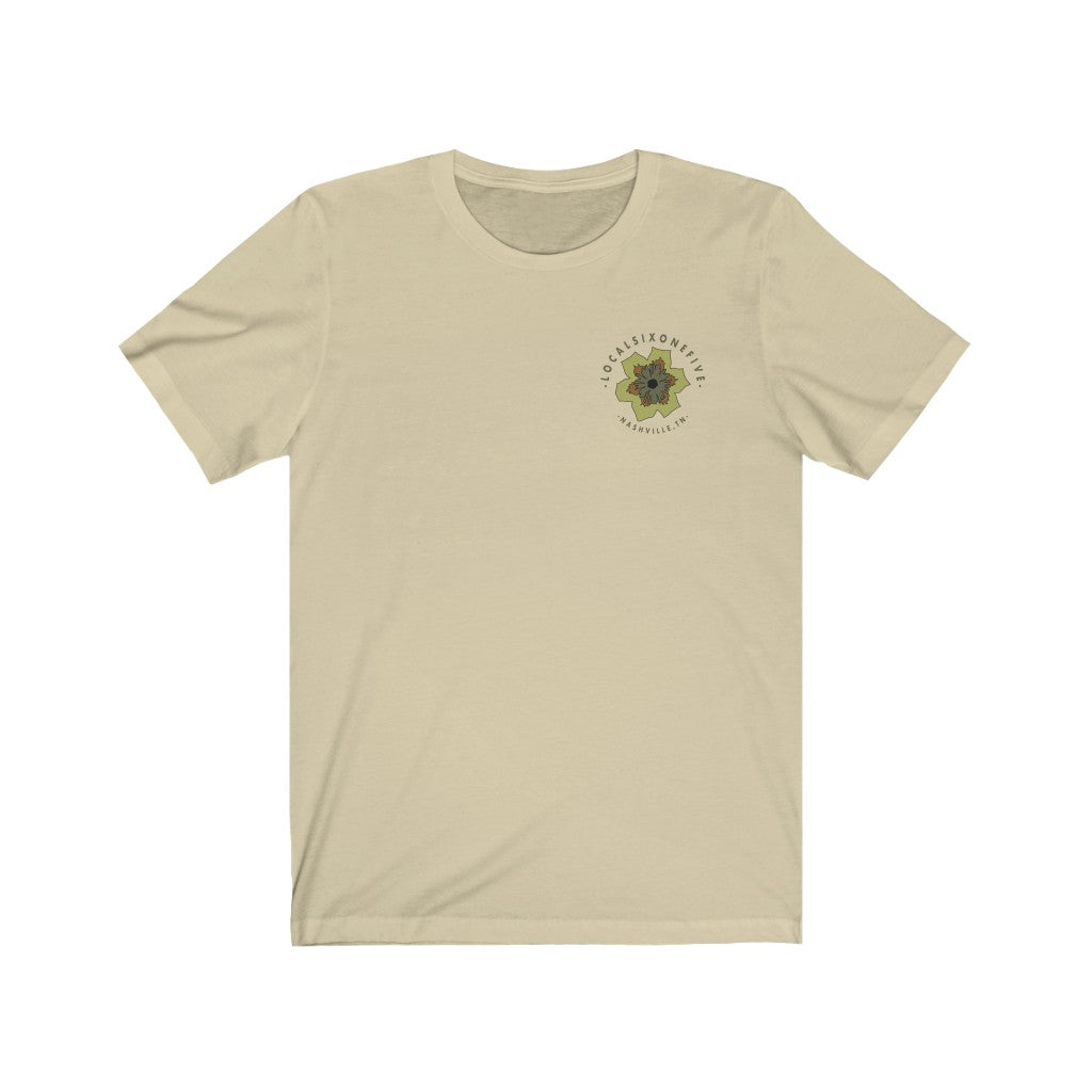 Tulip Poplar Mandala Back Print Unisex Jersey Short Sleeve Tee