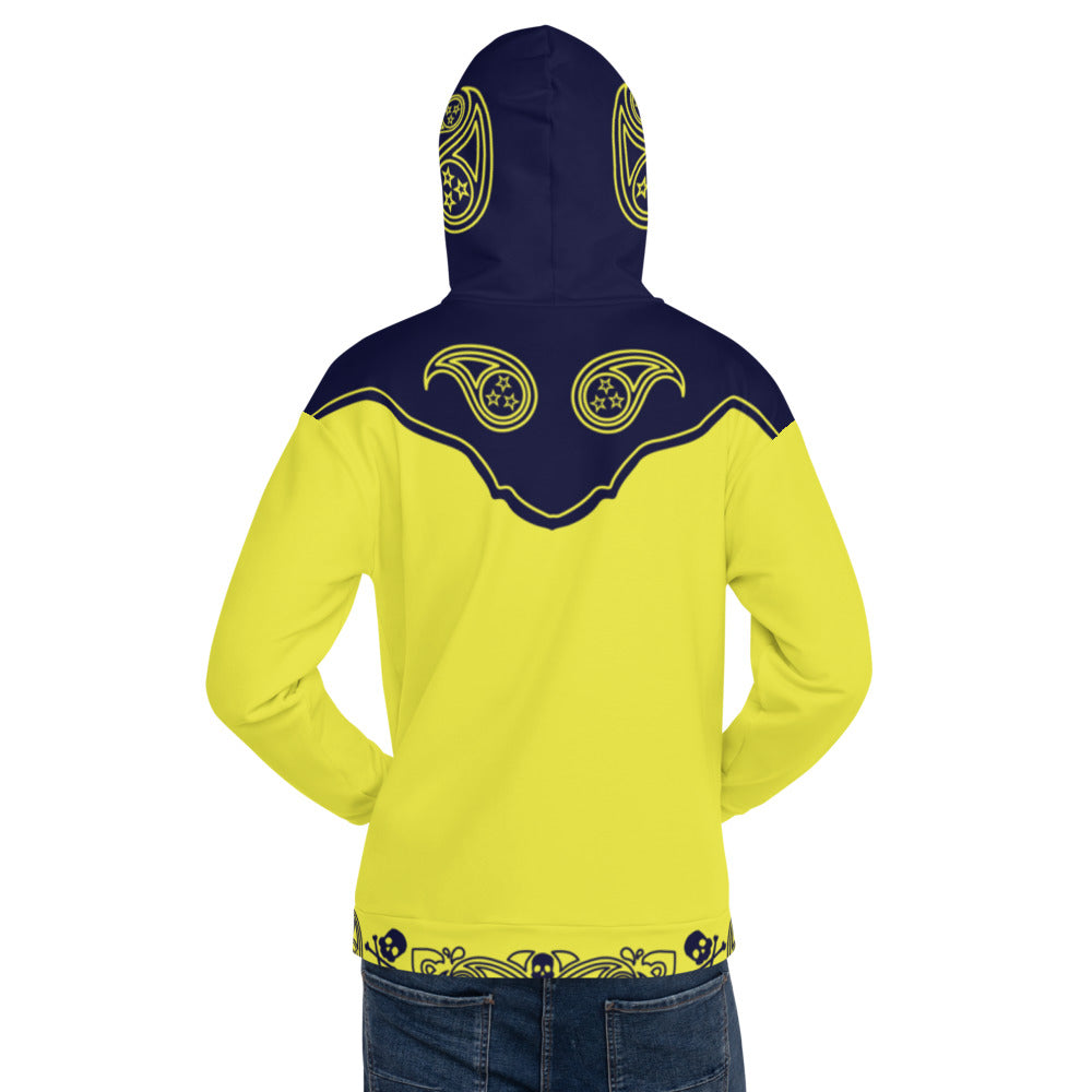 Western Shirt Paisley Skull Hoodie Unisex Hoodie