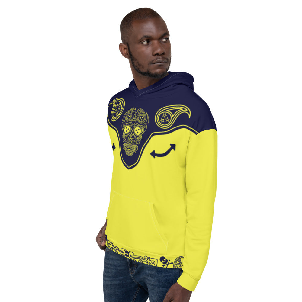 Western Shirt Paisley Skull Hoodie Unisex Hoodie