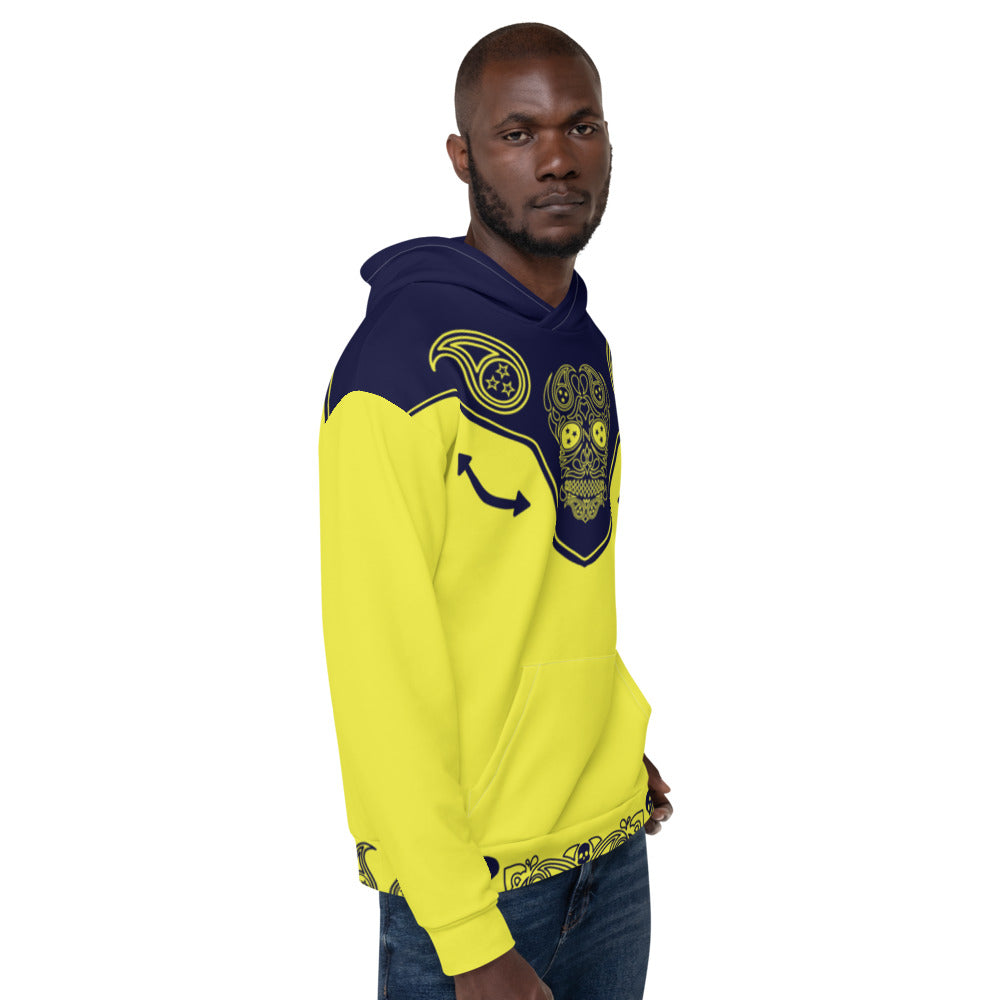 Western Shirt Paisley Skull Hoodie Unisex Hoodie