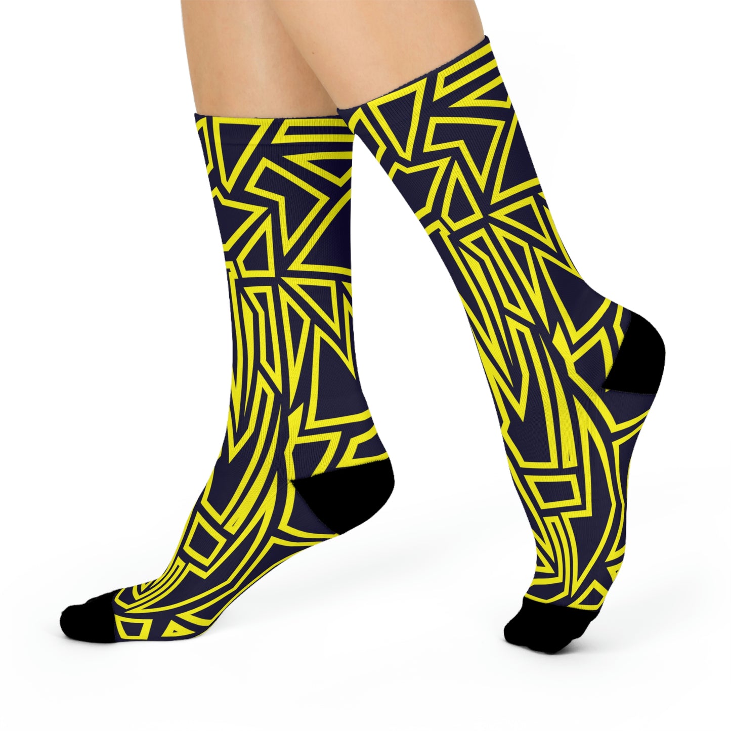 Hidden N pattern Crew Socks