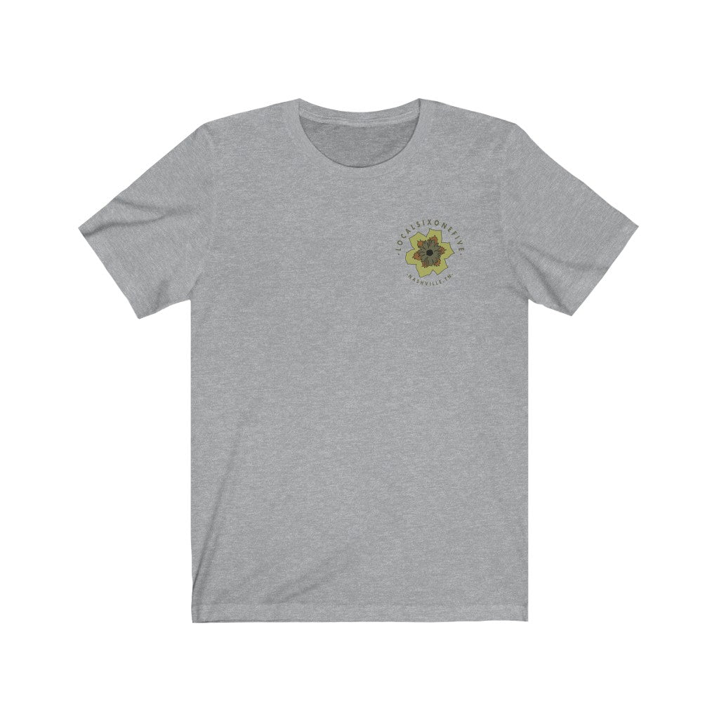 Tulip Poplar Mandala Back Print Unisex Jersey Short Sleeve Tee